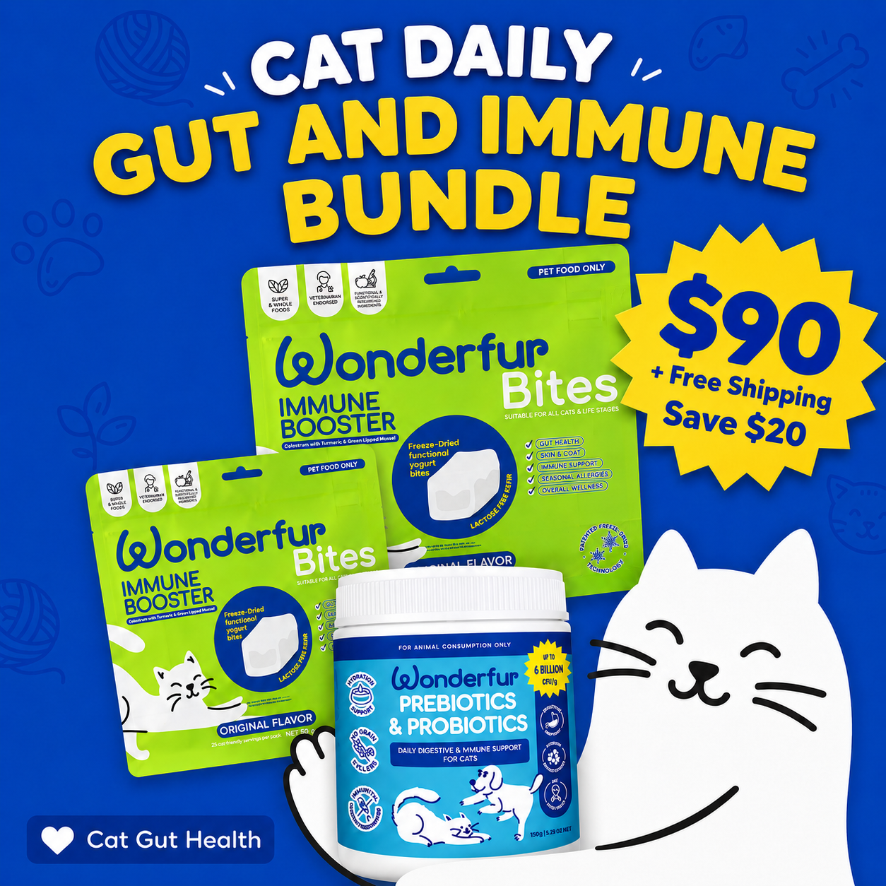 gut health bundle for cats 