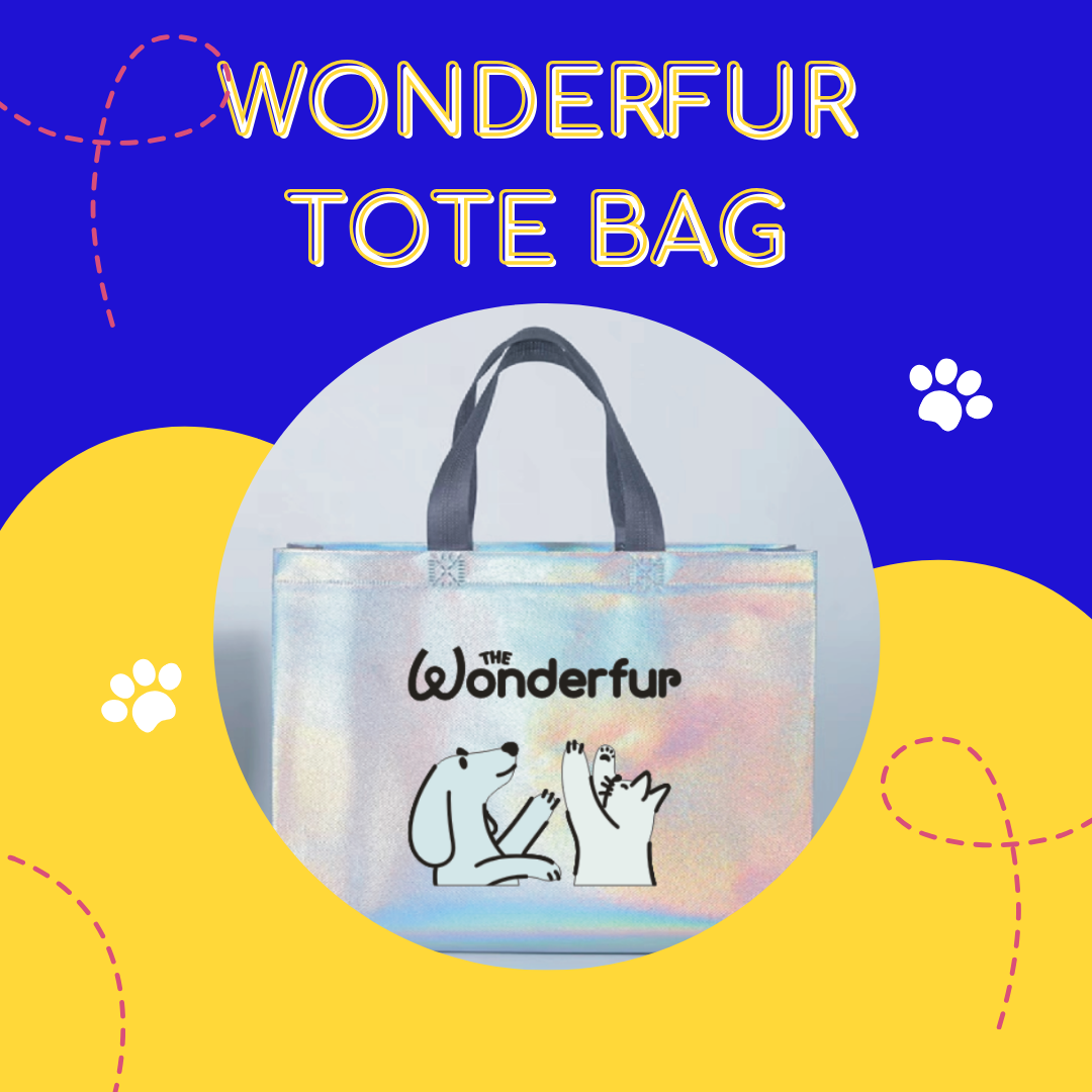 Wonderfur branded tote bag, wonderfur company, reusable tote bag,
